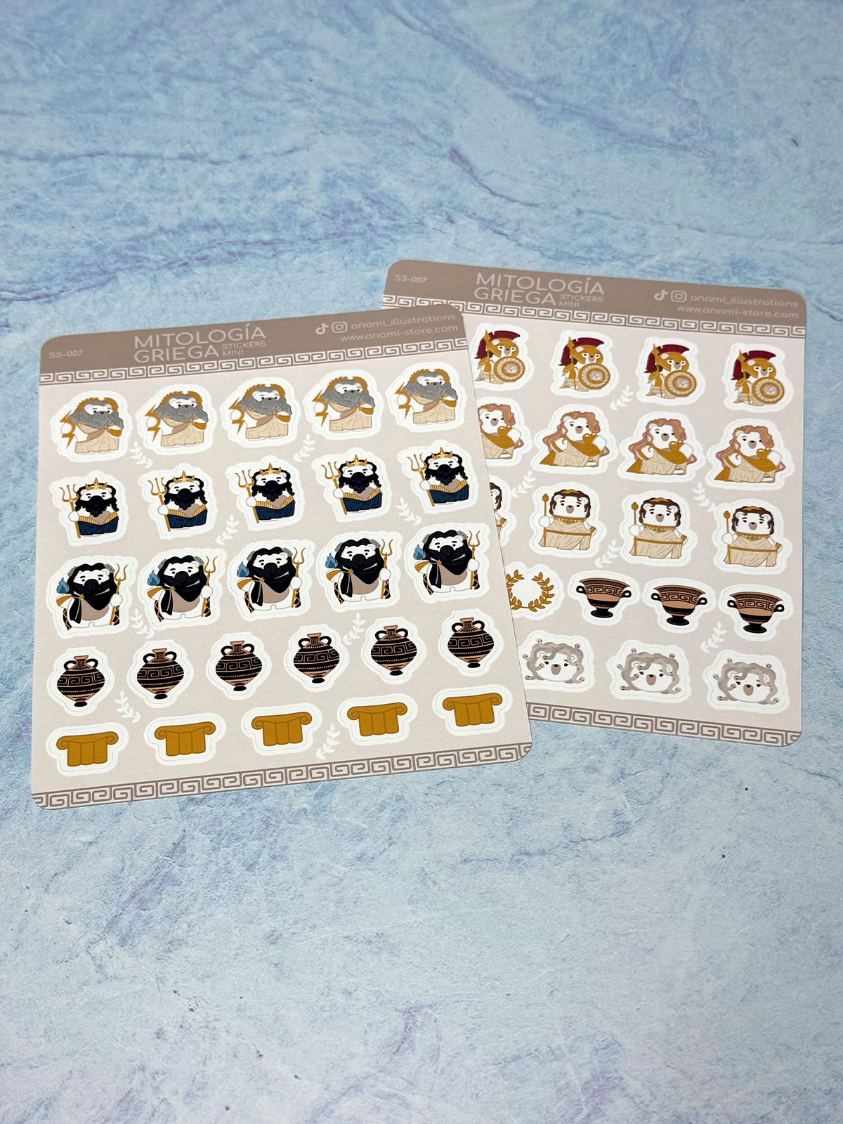 Hojas de stickers pequeñas de Mitología Griega