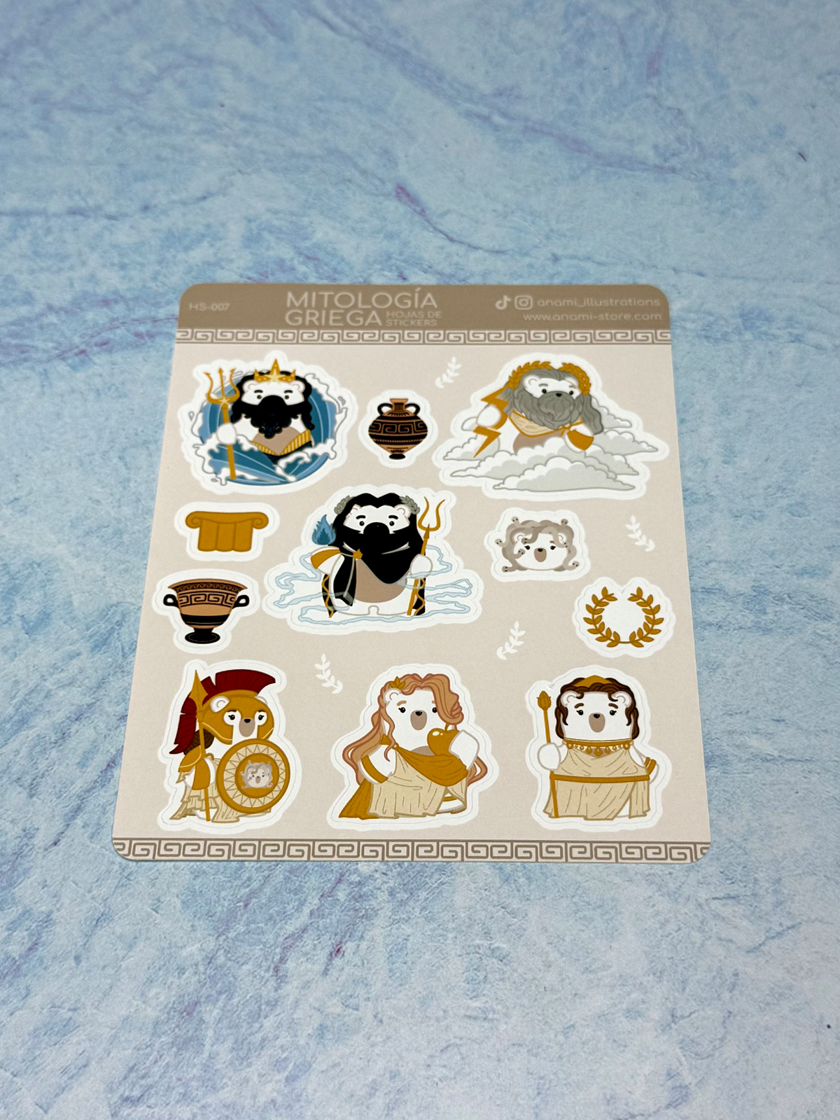 Hoja de stickers de Mitología Griega