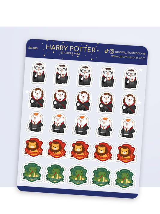 Hojas de stickers pequeñas de Harry Potter