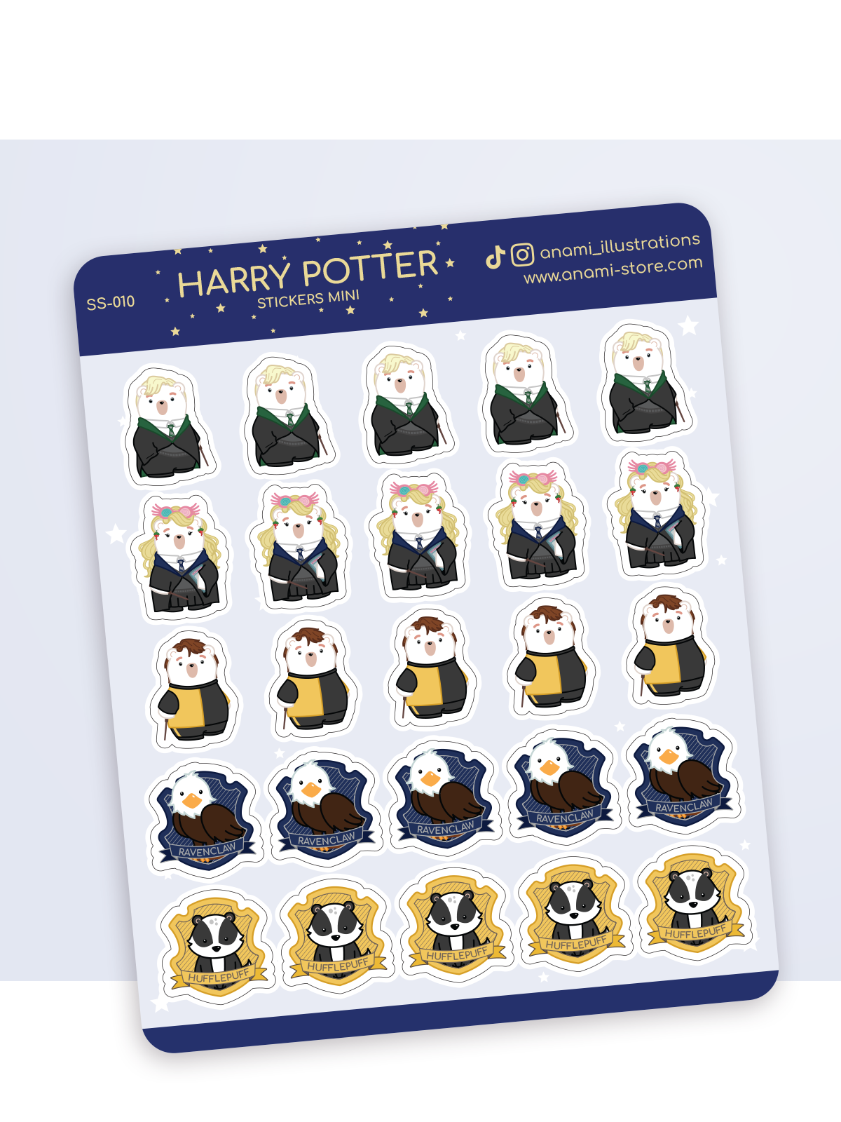 Hojas de stickers pequeñas de Harry Potter