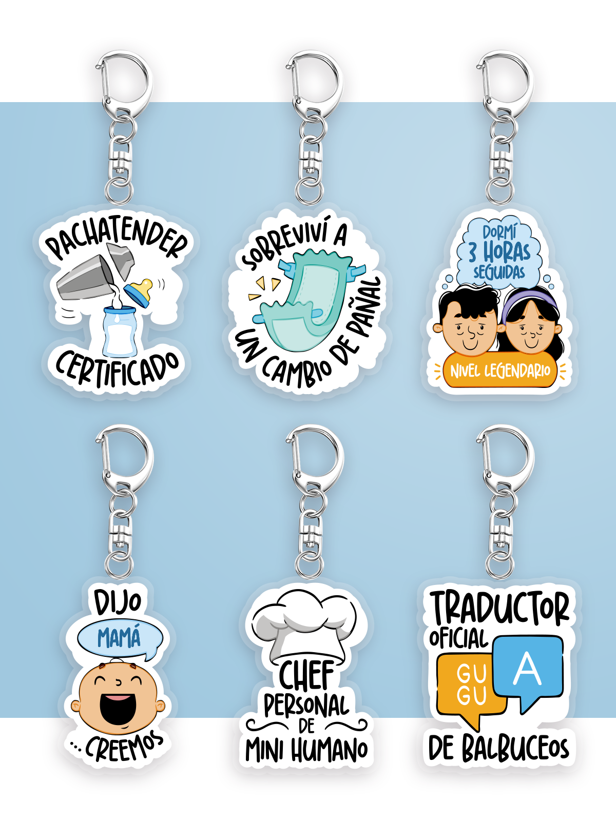 Llaveros de Bebés - Versión papás