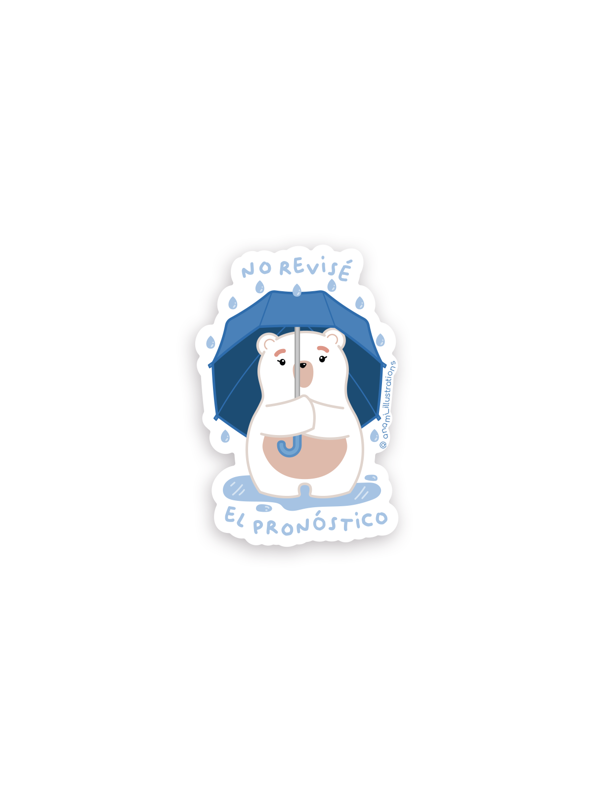 Stickers individuales de Lluvia