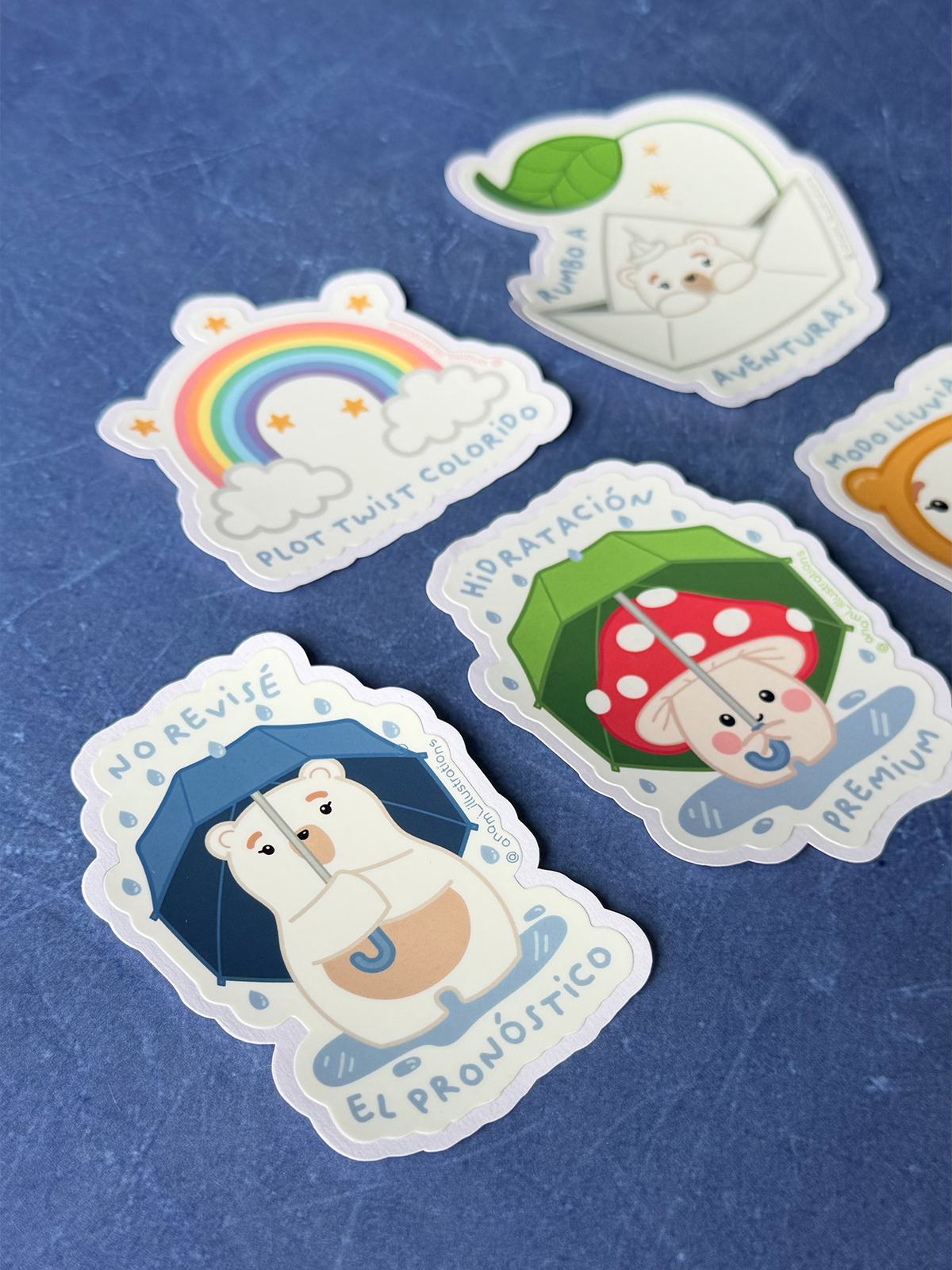 Stickers individuales de Lluvia