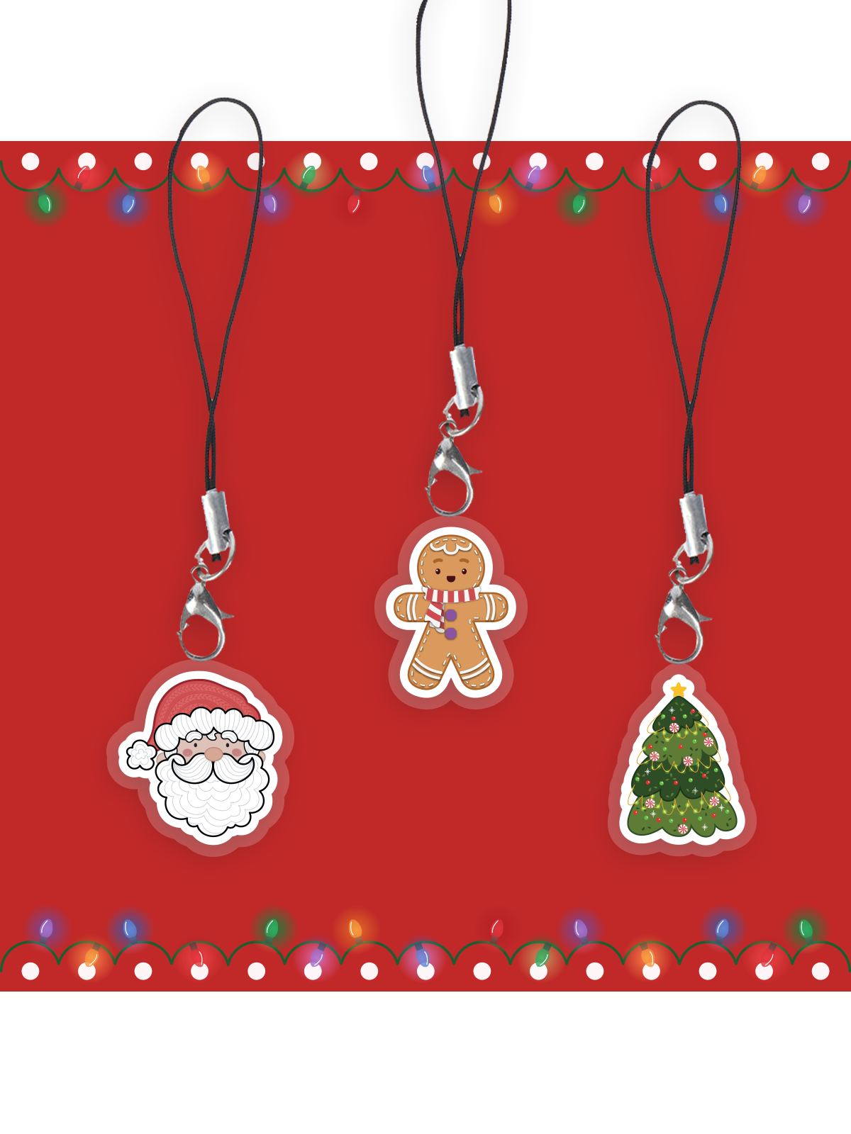 Llaveros o colgantes de Navidad