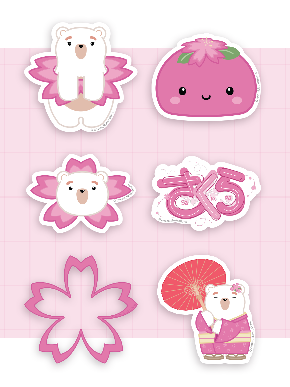 Stickers individuales de Sakura
